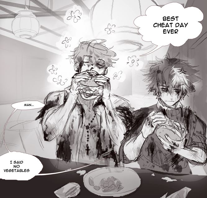 Dice is strict about his diet. Not even a contract can ruin his cheat day