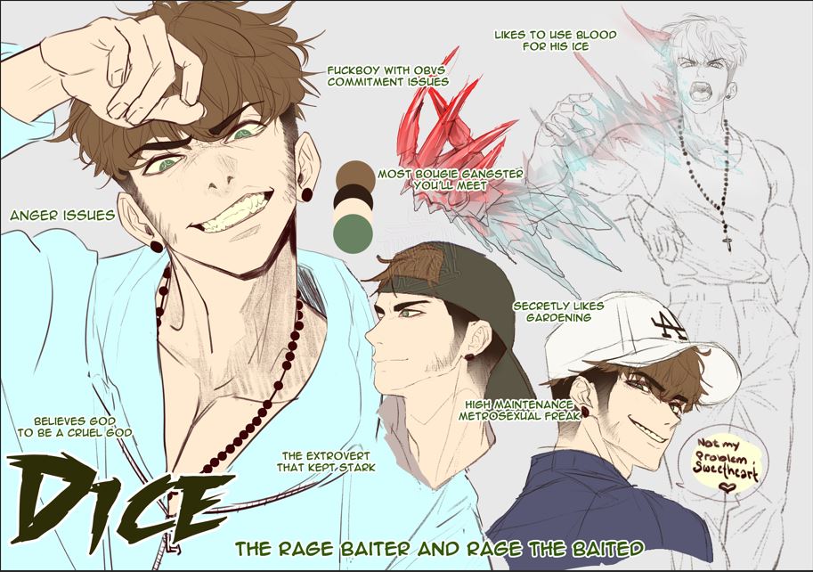 Reference Sheet: Dice the charismatic asshole