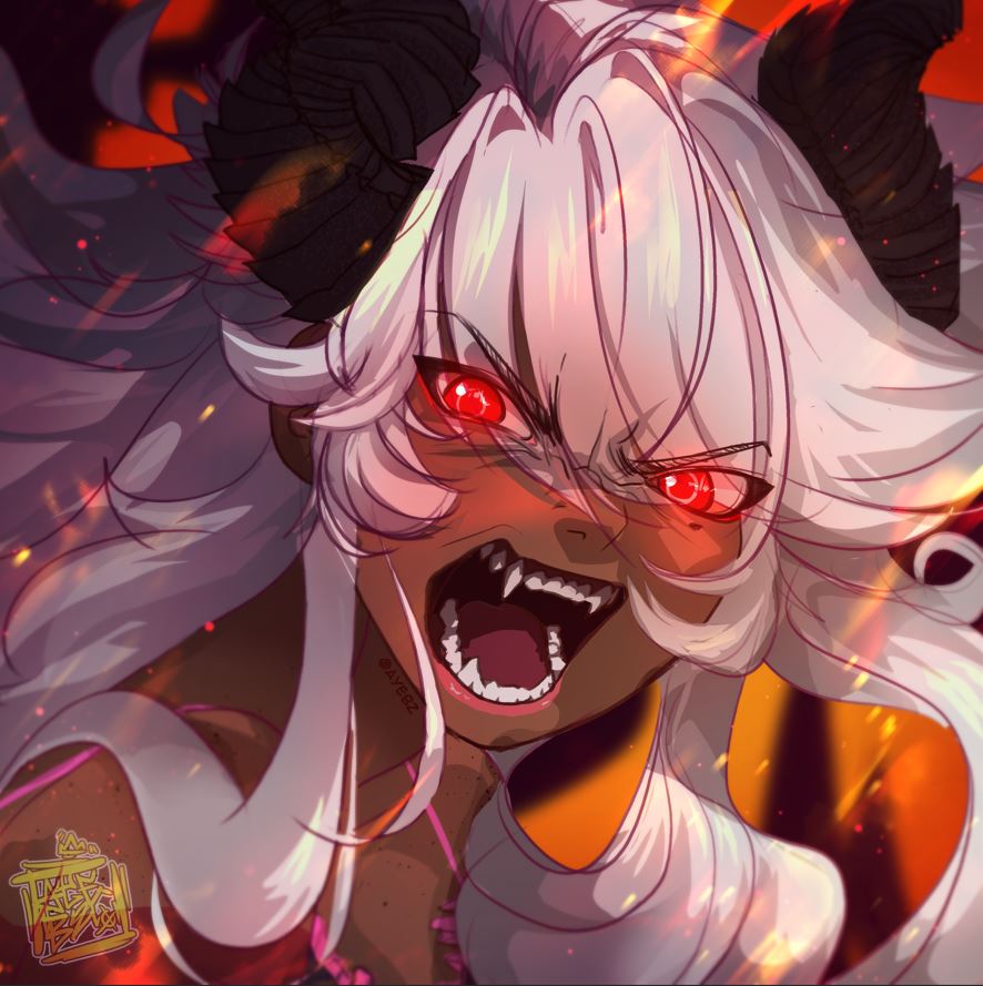 Headshot Commission: Kaki the fire dragon pirate queen