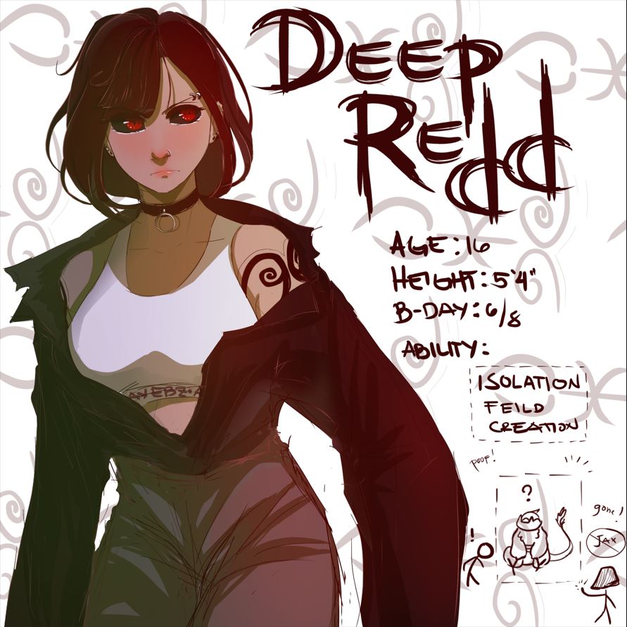 Reference Sheet: Redd my moody teenager